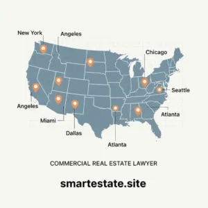 U.S. map with pins highlighting major markets to find a commercial real estate lawyer near you – SmartEstate.site
