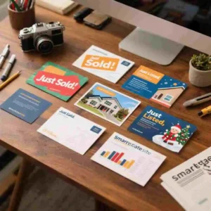 Collection of effective real estate postcard templates including just sold and just listed designs for successful marketing campaigns