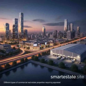 Different types of commercial real estate properties requiring appraisal
