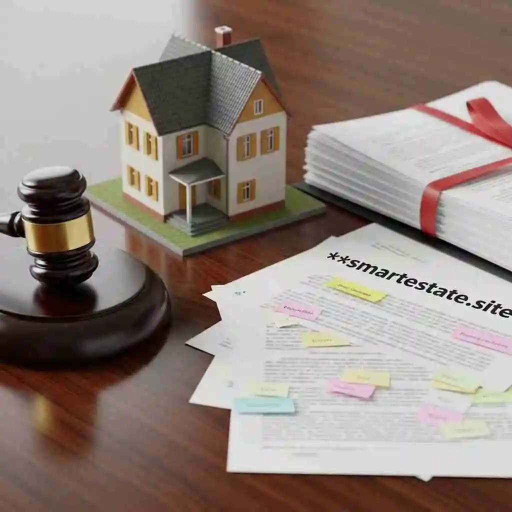 Property litigation concept with gavel, house model and legal documents – Smartestate.site